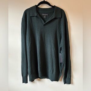 NWT Christian Lacroix ExtraFine Merino Wool Sweater Hunter Green XL